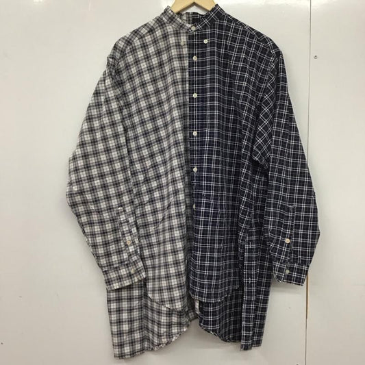 エシンタ etsinta シャツ、ブラウス 長袖 長袖シャツ ノーカラーシャツ チェックシャツ チェック マルチカラー / マルチカラー /  メンズ USED 古着 中古 10132907