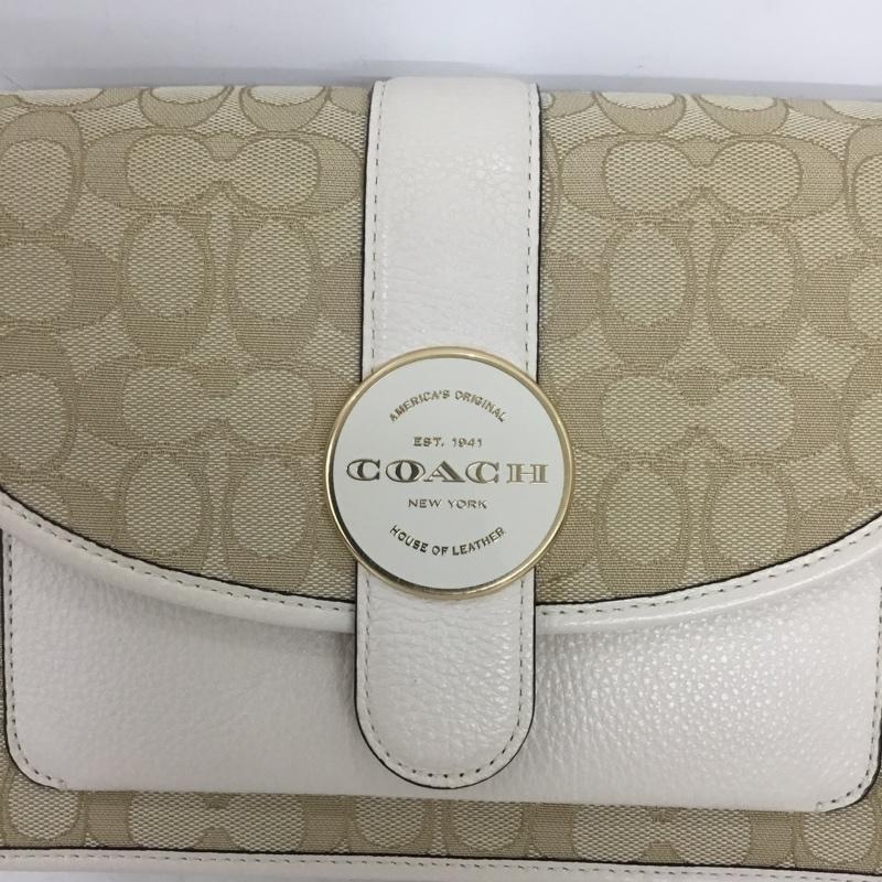 コーチ COACH ショルダーバッグ ショルダーバッグ C8307 ロニー クロスボディ シグネチャー ジャカード ロゴ、文字 ベージュ / ベージュ /  レディース USED 古着 中古 10149477