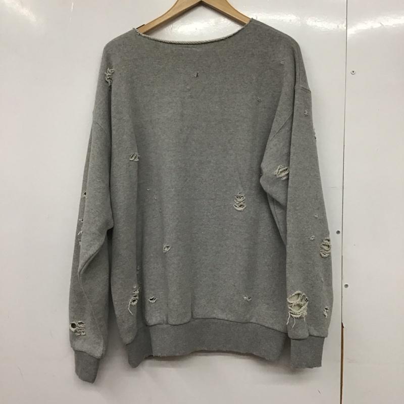 フリークスストア FREAK S STORE トレーナー 長袖 長袖トレーナー スウェット Vネック プルオーバー S ロゴ、文字 灰 / グレー /  レディース USED 古着 中古 10145398