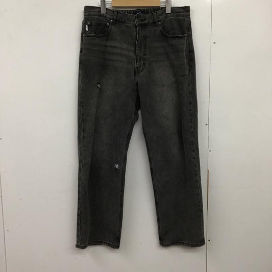 ノーティカ NAUTICA パンツ デニム、ジーンズ デニムパンツ ワイドパンツ カジュアルパンツ L ダメージ加工 ダークグレー / ダークグレー /  メンズ USED 古着 中古 10150765