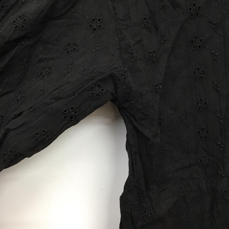 ショコラ フィネ ローブ chocol raffine robe ワンピース ロングスカート 6A32L0H0400 I 胸元レース7分袖ワンピース FREE レース柄 黒 / ブラック /  レディース USED 古着 中古 10119213