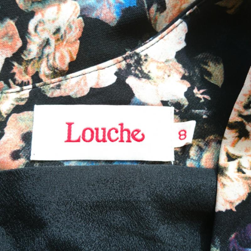 ルーシュ Louches ワンピース ひざ丈スカート 8 花柄 マルチカラー / マルチカラー /  レディース USED 古着 中古 10012731
