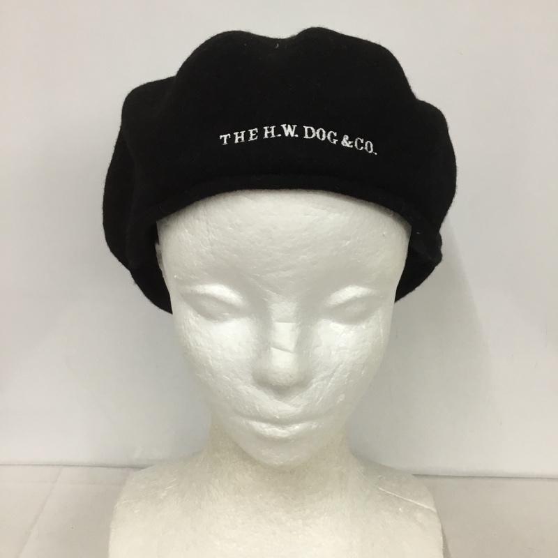 ザエイチダブリュードッグアンドコー THE H.W.DOG&CO. 帽子 ハンチング D-00996 WOOL ASCOT アスコットハンチング ロゴ、文字 黒 / ブラック /  メンズ USED 古着 中古 10132845