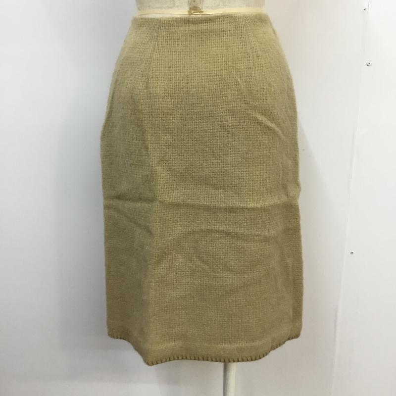 マカフィー MACPHEE スカート ひざ丈スカート 台形スカート 36 無地 ベージュ / ベージュ /  レディース USED 古着 中古 10042187