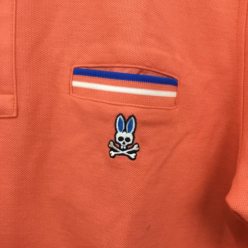 サイコバニー Psycho Bunny ポロシャツ 半袖 PB-YC-87885 うさぎ S ワンポイント 桃 / ピンク /  メンズ USED 古着 中古 10136496