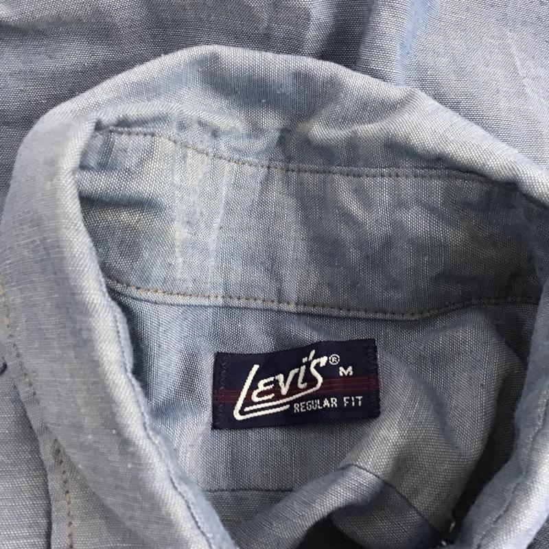 リーバイス Levi s シャツ、ブラウス 長袖 長袖シャツ 無地シャツ カラーシャツ 70s ヴィンテージ M 無地 インディゴ / インディゴ /  メンズ USED 古着 中古 10125328