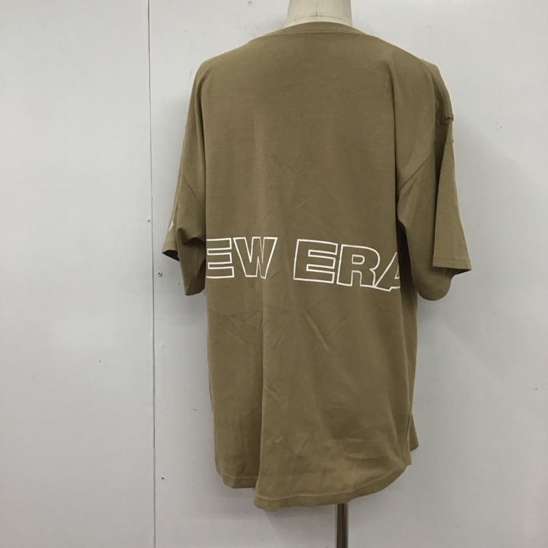 ニューエラ NEW ERA Tシャツ 半袖 L ロゴ、文字 X プリント 茶 / ブラウン /  メンズ USED 古着 中古 10107993