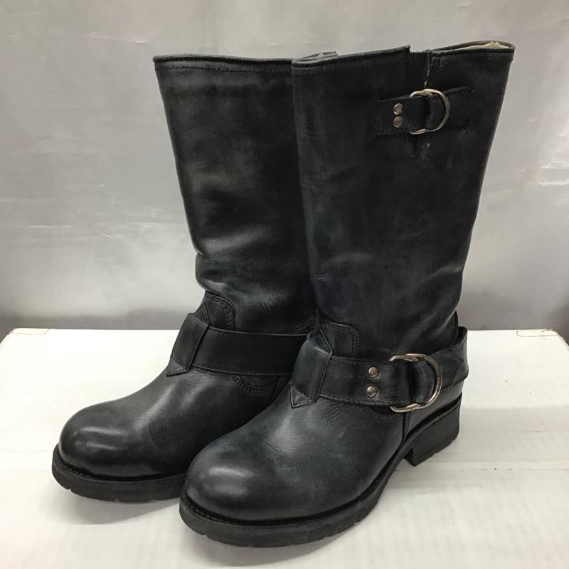 ディーゼル DIESEL ブーツ エンジニアブーツ 裏ボア 36 無地 黒 / ブラック /  レディース USED 古着 中古 10121058