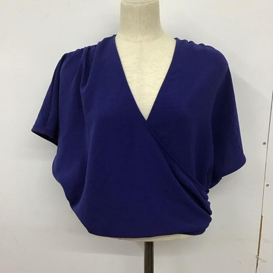 ザラ ZARA カットソー 半袖 半袖カットソー 半袖シャツ 無地シャツ L 無地 青 / ブルー /  レディース USED 古着 中古 10125187