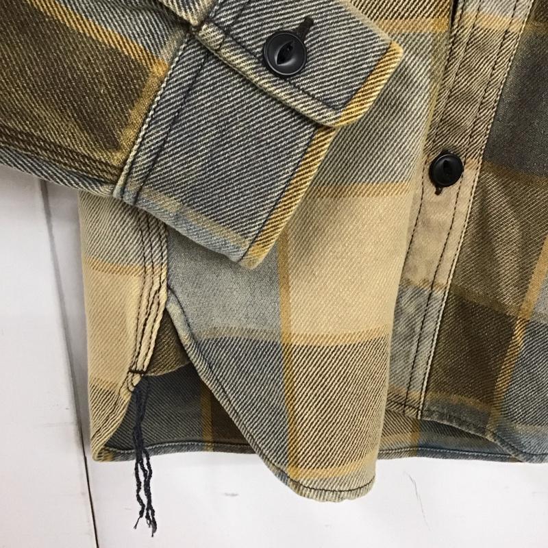 ヒューストン HOUSTON シャツ、ブラウス 長袖 M チェック マルチカラー / マルチカラー /  メンズ USED 古着 中古 10129997