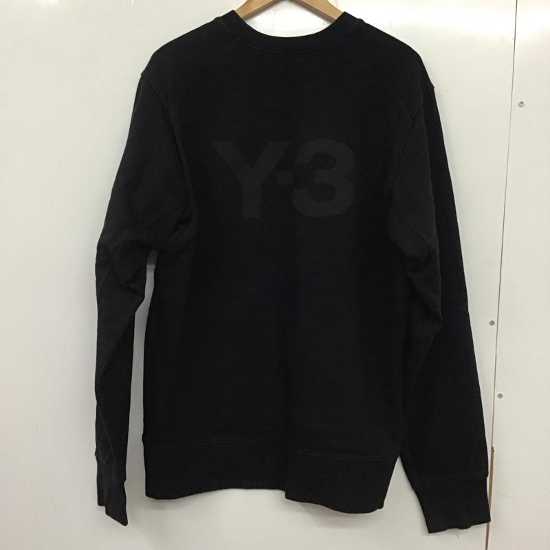 ワイスリー Y-3 トレーナー 長袖 長袖トレーナー スウェット クルーネック プルオーバー XL ロゴ、文字 黒 / ブラック /  メンズ USED 古着 中古 10137973