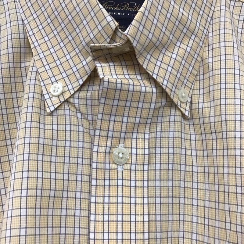 ブルックスブラザーズ BROOKS BROTHERS シャツ、ブラウス 長袖 ボタンダウンシャツ M チェック ベージュ / ベージュ /  メンズ USED 古着 中古 10131429