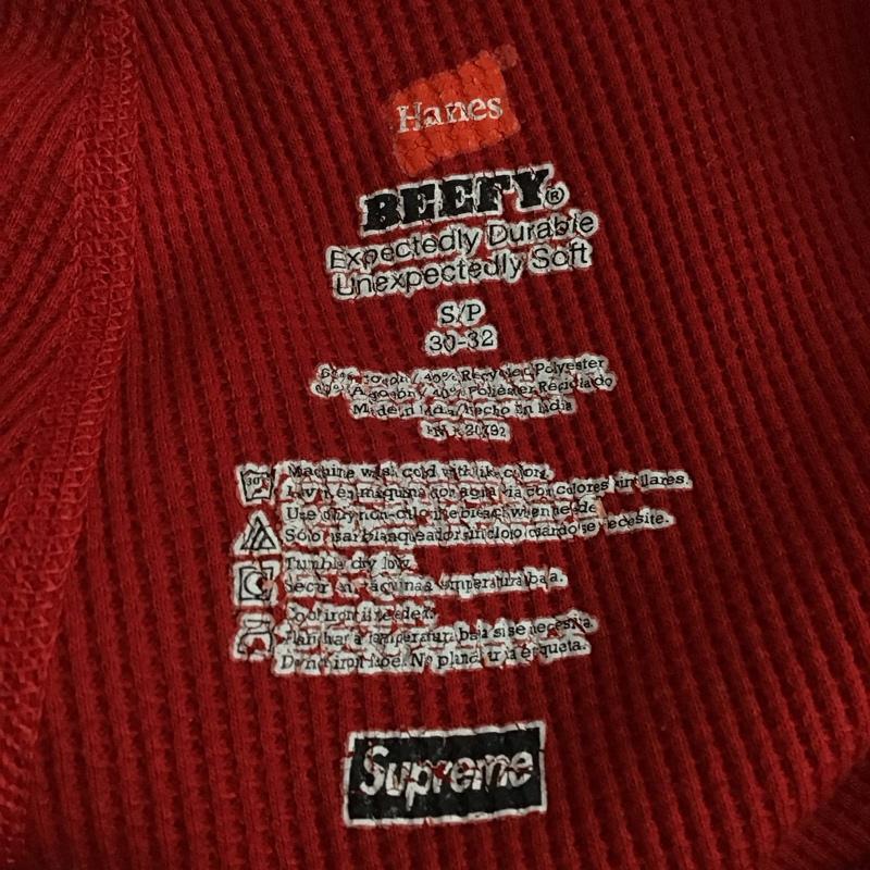 シュプリーム Supreme ボトムス ボトムス 2023-24AW ヘインズ骸骨サーマルパンツ スパッツ アンダーウェア S ロゴ、文字 赤 / レッド /  メンズ USED 古着 中古 10142566