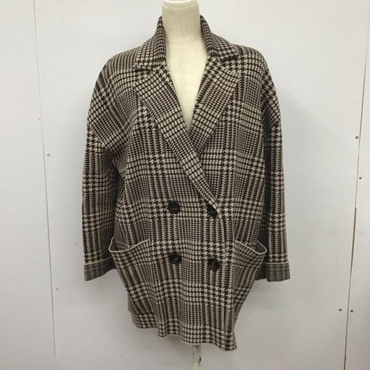 ザラ ZARA ジャケット、上着 ジャケット、ブレザー カジュアルジャケット アウター カラージャケット S 総柄 茶 / ブラウン /  レディース USED 古着 中古 10126947