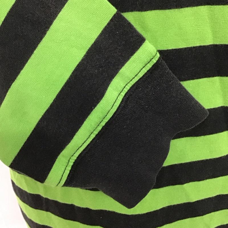 ステューシー STUSSY カットソー 長袖 長袖カットソー ボーダー長袖カットソー クルーネックカットソー M ボーダー柄 緑 / グリーン / X 紺 / ネイビー /  メンズ USED 古着 中古 10107126