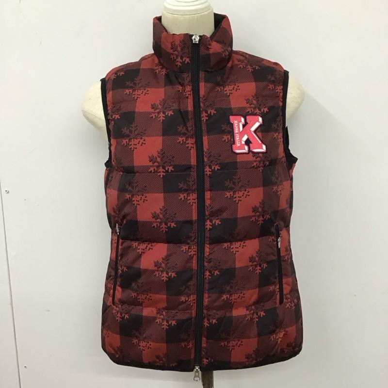 カッパ Kappa ベスト ベスト M プリント 赤 / レッド /  レディース USED 古着 中古 10128363