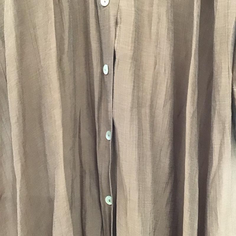 ザラ ZARA ワンピース ロングスカート 長袖ロングワンピース カラーシャツワンピース M 無地 茶 / ブラウン /  レディース USED 古着 中古 10146151