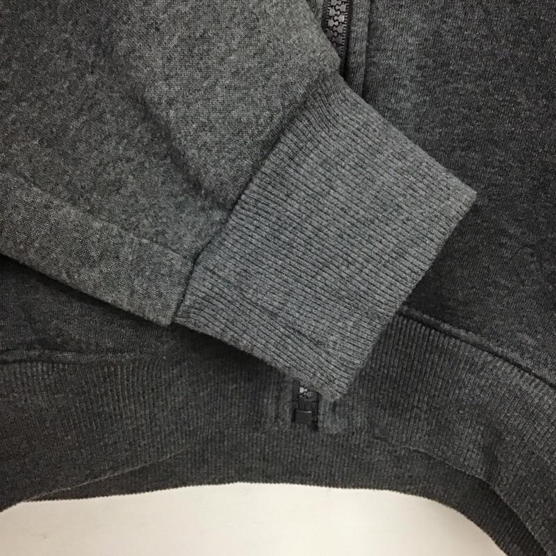 ザノースフェイス THE NORTH FACE パーカー 長袖 裏起毛 フルジップ XL ロゴ、文字 灰 / グレー /  レディース USED 古着 中古 10142307