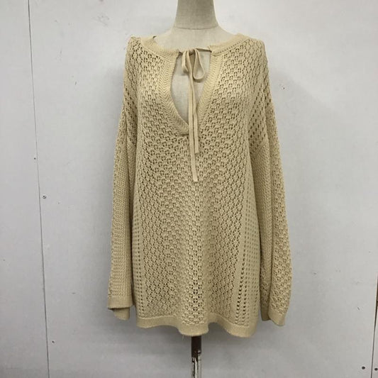 ローリーズファーム LOWRYS FARM ニット、セーター 長袖 LF623021NT メッシュ FREE 無地 ベージュ / ベージュ /  レディース USED 古着 中古 10122100