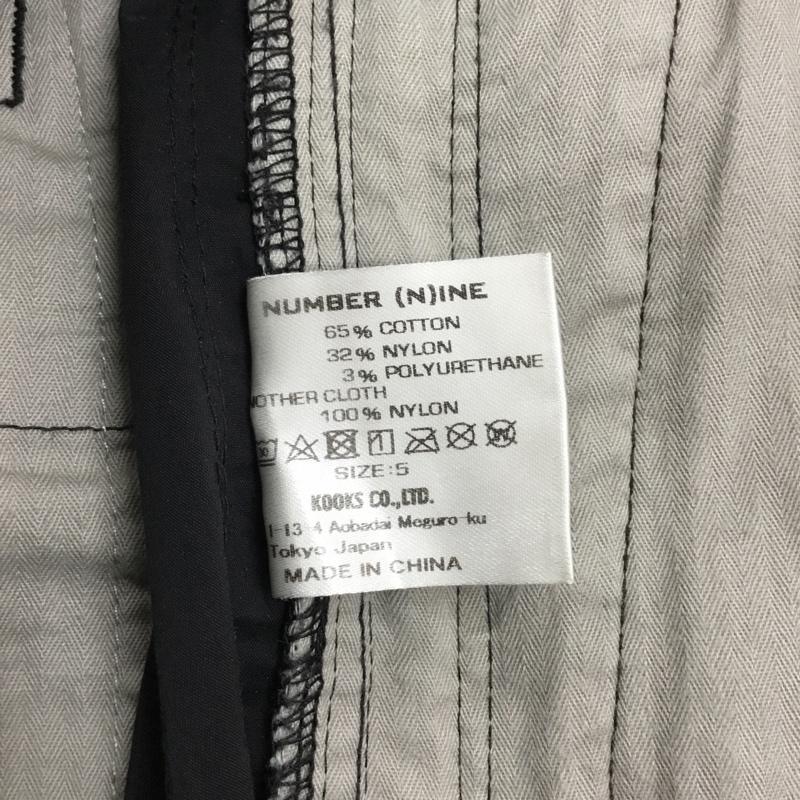 ナンバーナイン NUMBER (N)INE パンツ ワークパンツ、ペインターパンツ ナイロンパンツ ワイドパンツ カジュアルパンツ 5 無地 黒 / ブラック /  メンズ USED 古着 中古 10111295