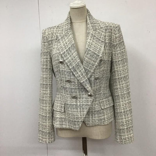 ザラ ZARA ジャケット、上着 ジャケット、ブレザー 8376 104 837 ダブルジャケット タグ付き XS  灰 / グレー / X アイボリー / アイボリー /  レディース USED 古着 中古 10119612