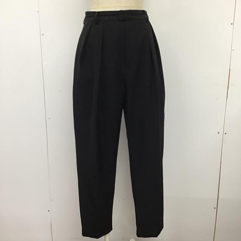 スライ SLY パンツ スラックス 030FSR31-2520 TUCK TAPERED PT テーパードパンツ センタープレス 2 無地 黒 / ブラック /  レディース USED 古着 中古 10109485