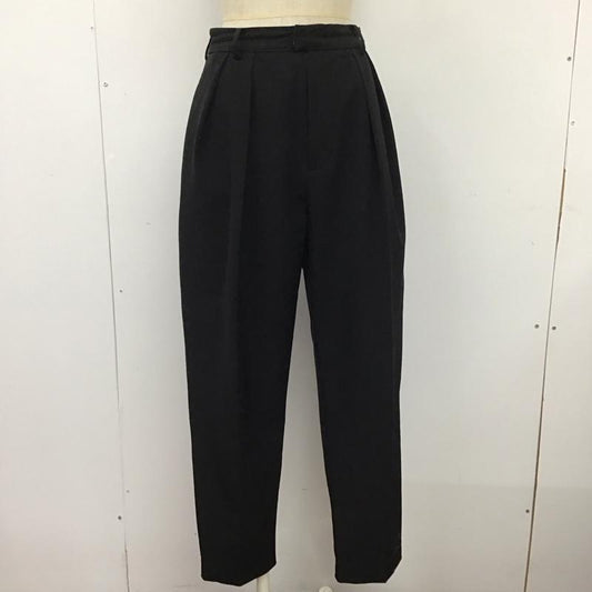 スライ SLY パンツ スラックス 030FSR31-2520 TUCK TAPERED PT テーパードパンツ センタープレス 2 無地 黒 / ブラック /  レディース USED 古着 中古 10109485