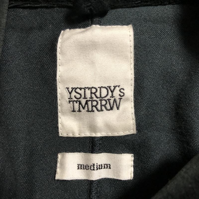 イエスタデイズトゥモロー YSTRDY s TMRRW パーカー 長袖 ベロア プルオーバー パーカー M 無地 黒 / ブラック /  メンズ USED 古着 中古 10009615