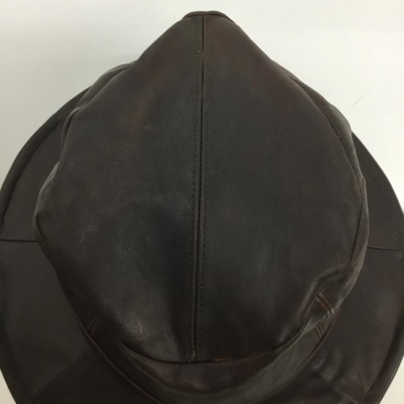 カシラ CA4LA 帽子 ハット ZKN01357 牛革ハット 無地 ダークブラウン / ダークブラウン /  メンズ USED 古着 中古 10136473