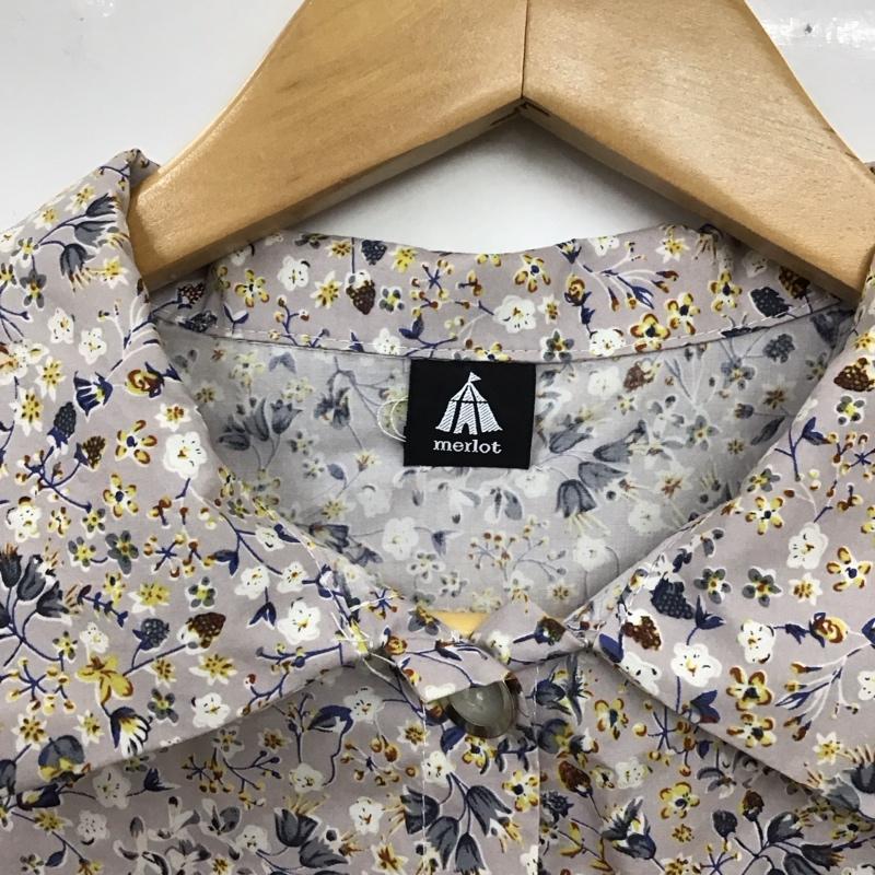 メルロー merlot ワンピース ロングスカート 半袖 襟付き 花柄 マルチカラー / マルチカラー /  レディース USED 古着 中古 10119204