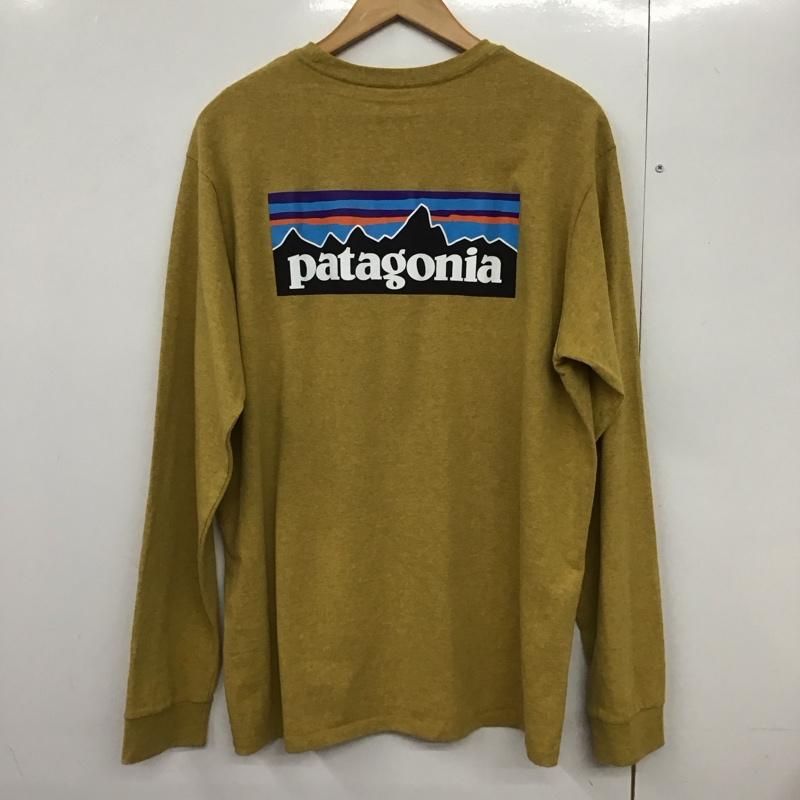 パタゴニア patagonia Tシャツ 長袖 L プリント マスタード / マスタード /  メンズ USED 古着 中古 10143313