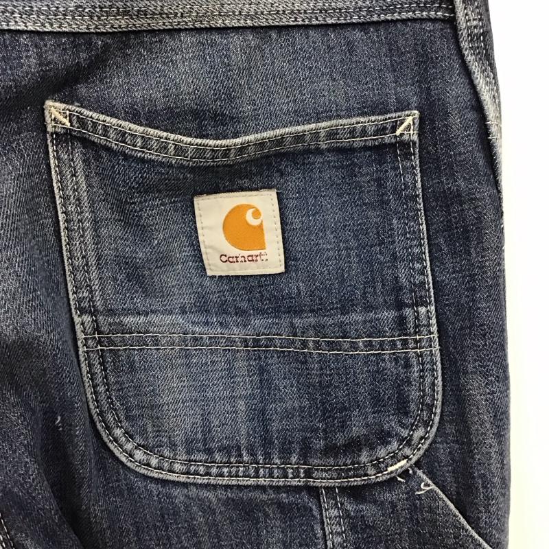 カーハート Carhartt パンツ デニム、ジーンズ ペインターパンツ 32 32 ロゴ、文字 青 / ブルー /  メンズ USED 古着 中古 10113929