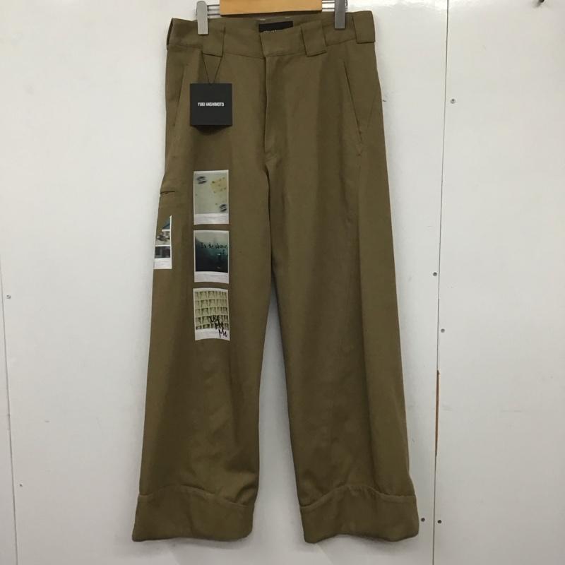 ユウキハシモト YUKI HASHIMOTO パンツ ワークパンツ、ペインターパンツ 222-01-0202 TWISTED WORK PANTS WITH POLAROID タグ付き 46 プリント ベージュ / ベージュ /  メンズ USED 古着 中古 10140203