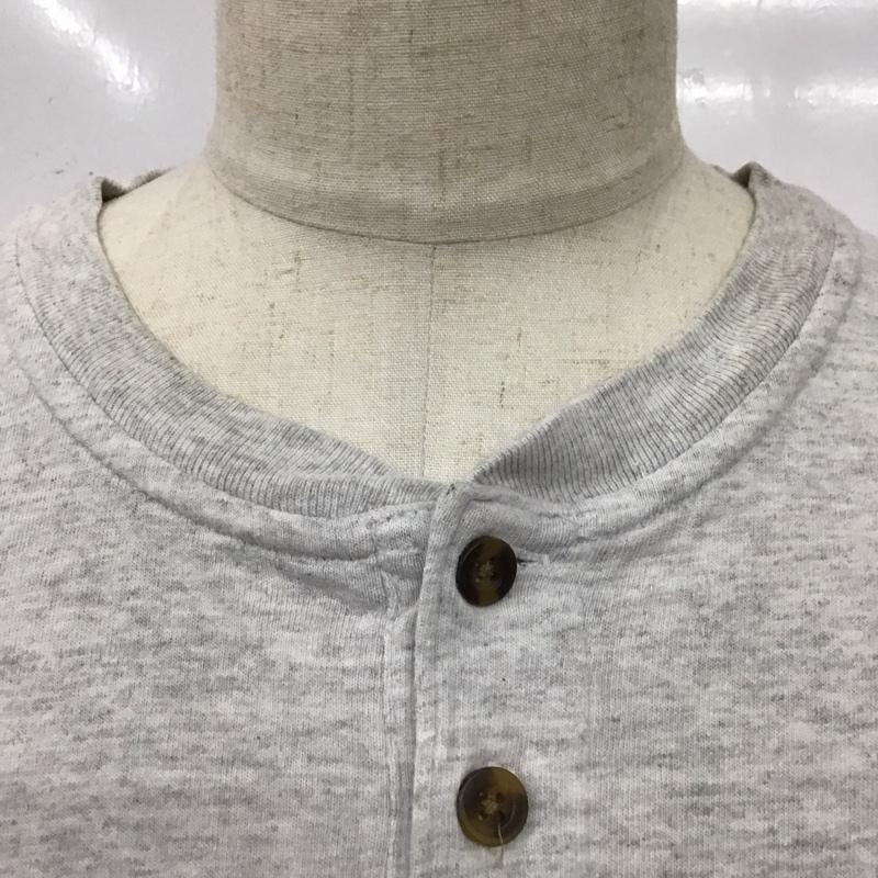 カーハート Carhartt カットソー 半袖 半袖カットソー プリントTシャツ ヘンリーネックカットソー XL ロゴ、文字 灰 / グレー /  メンズ USED 古着 中古 10119932