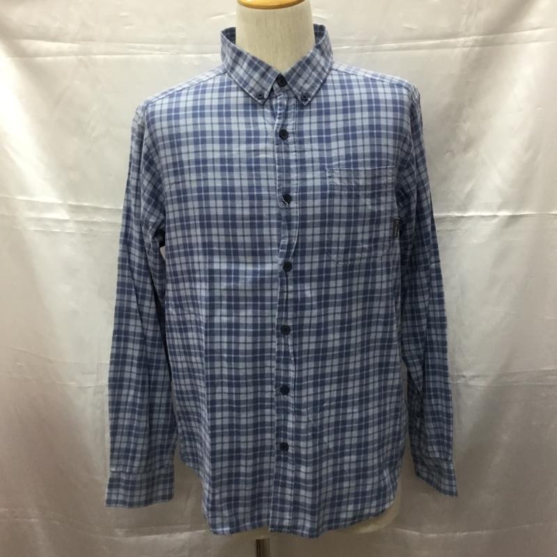 コロンビア Columbia シャツ、ブラウス 長袖 長袖 M チェック 青 / ブルー /  メンズ USED 古着 中古 10108457