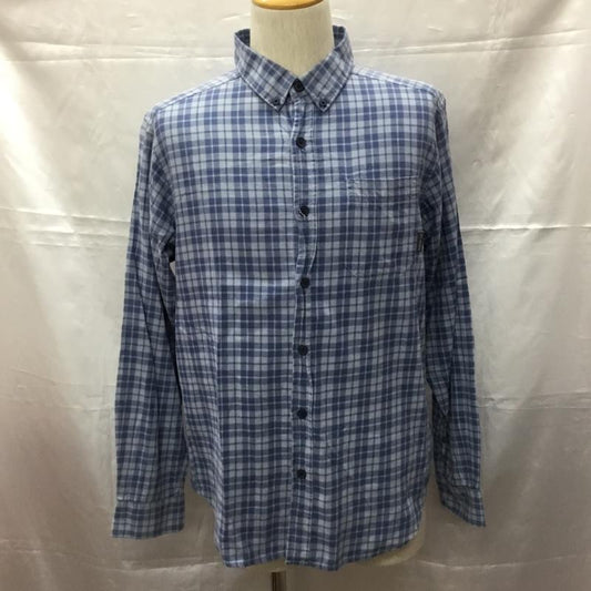 コロンビア Columbia シャツ、ブラウス 長袖 長袖 M チェック 青 / ブルー /  メンズ USED 古着 中古 10108457