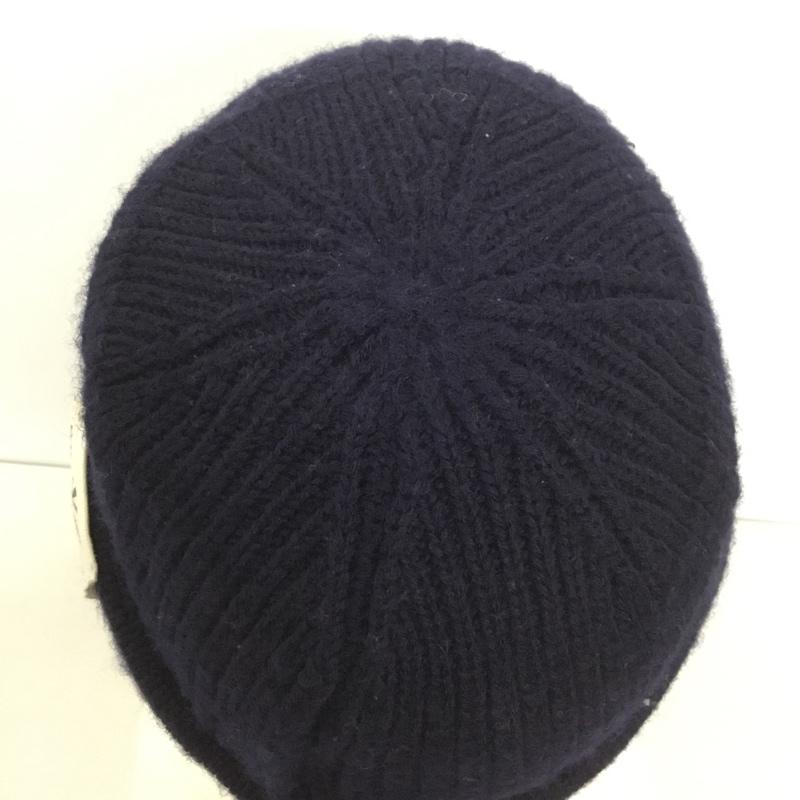 ナイジェルケーボン Nigel Cabourn 帽子 ニット帽 8049-00-660101 ビーニー ウール ロゴ、文字 紺 / ネイビー /  メンズ USED 古着 中古 10140810