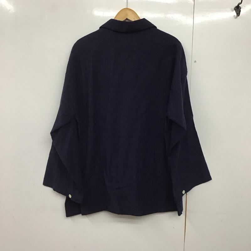 ハバーザック HAVERSACK シャツ、ブラウス 長袖 L 無地 紺 / ネイビー /  レディース USED 古着 中古 10142197