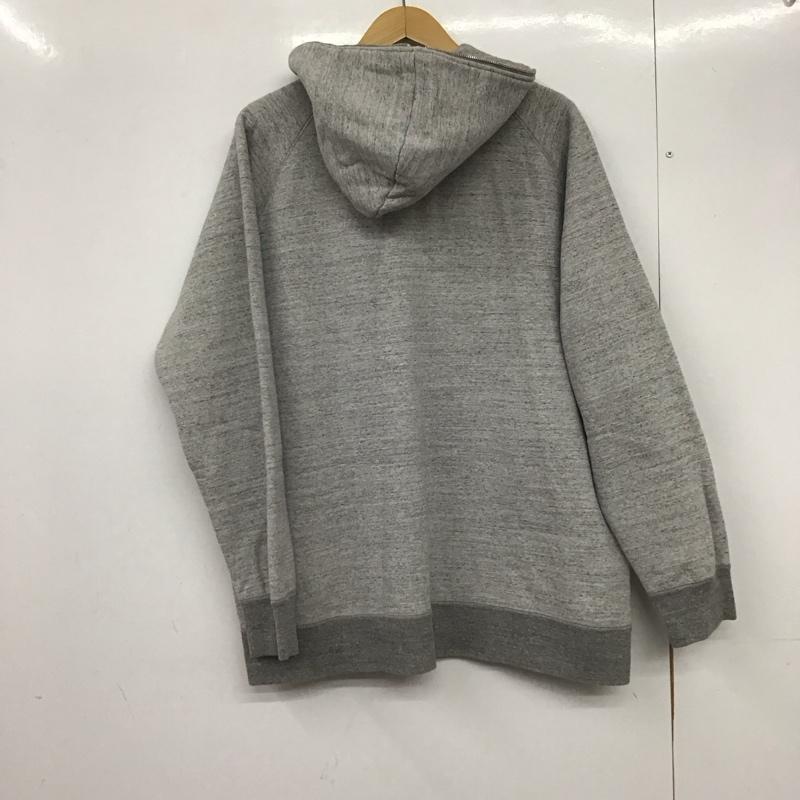 ゴールド GOLD パーカー 長袖 ジップアップパーカー 長袖パーカー カジュアルジャケット M 無地 灰 / グレー /  メンズ USED 古着 中古 10146424