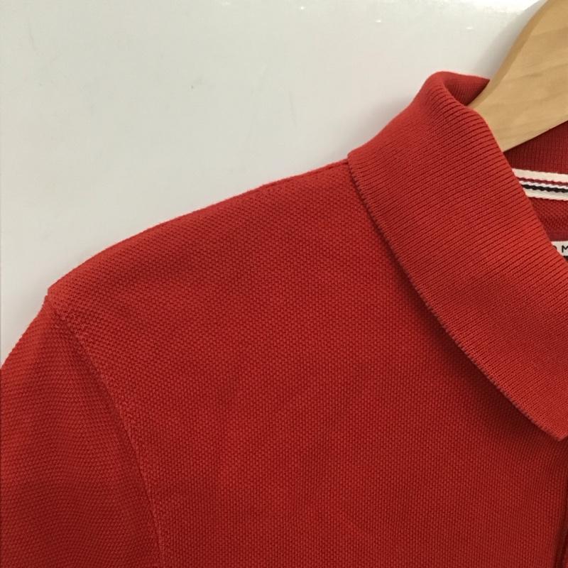 トミーヒルフィガー TOMMY HILFIGER ポロシャツ 半袖 半袖ポロシャツ カラーシャツ 半袖カットソー S ロゴ、文字 赤 / レッド /  メンズ USED 古着 中古 10136241