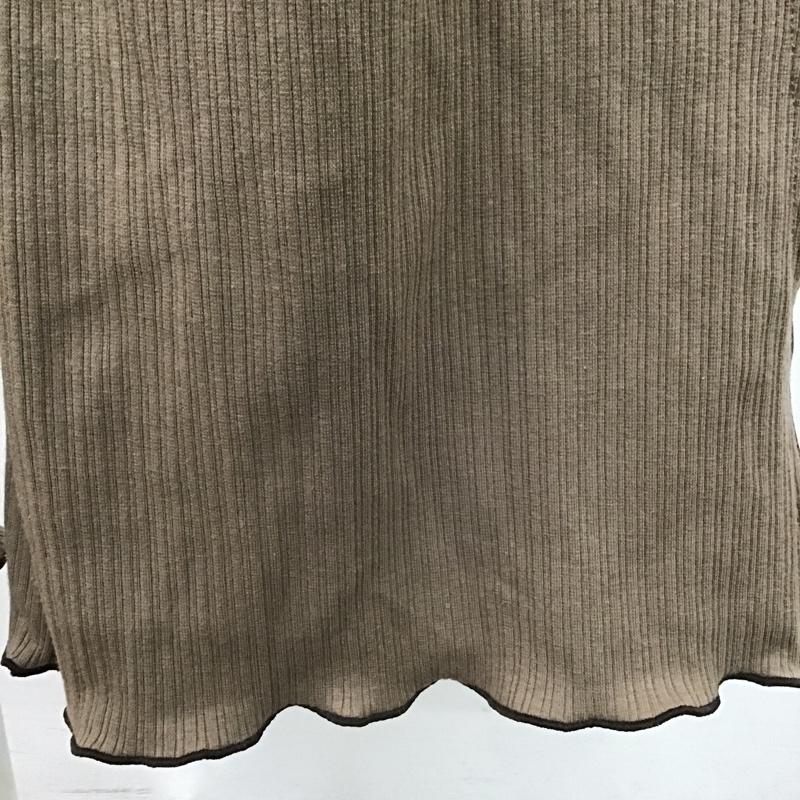 ダブルクローゼット w closet ボトムス ボトムス カジュアルパンツ フレアパンツ スリムパンツ ウエストフリルパンツ FREE 無地 茶 / ブラウン /  レディース USED 古着 中古 10105640