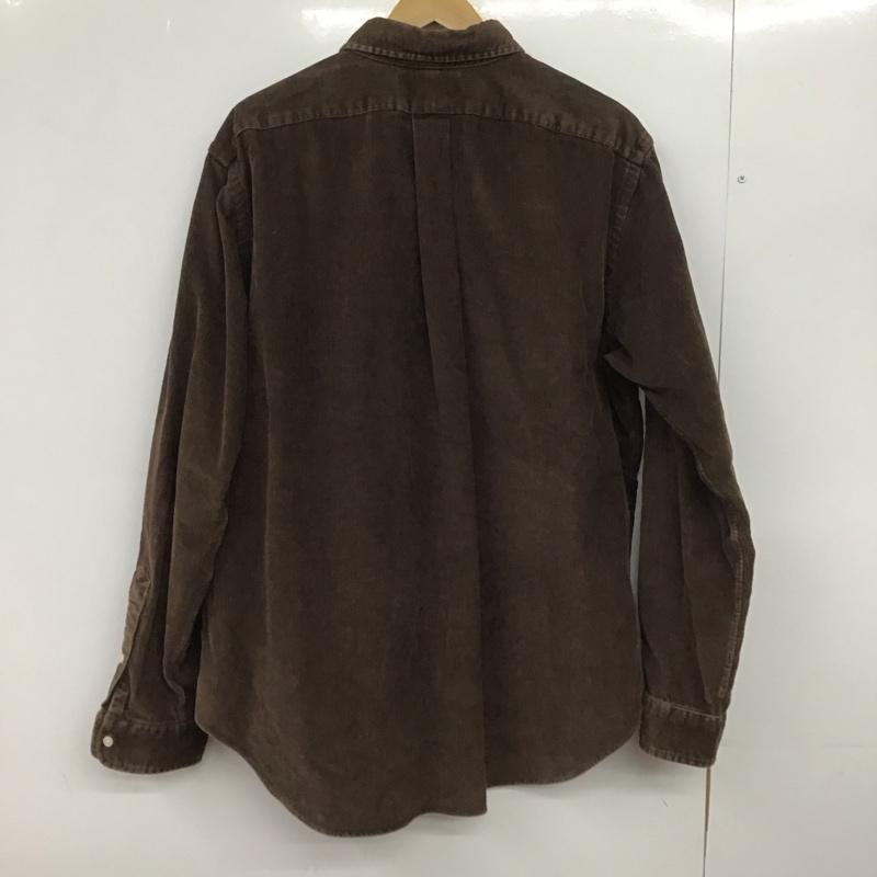 ラルフローレン RALPHLAUREN シャツ、ブラウス 長袖 長袖シャツ コーデュロイシャツ カジュアルシャツ XL ロゴ、文字 茶 / ブラウン /  メンズ USED 古着 中古 10147826