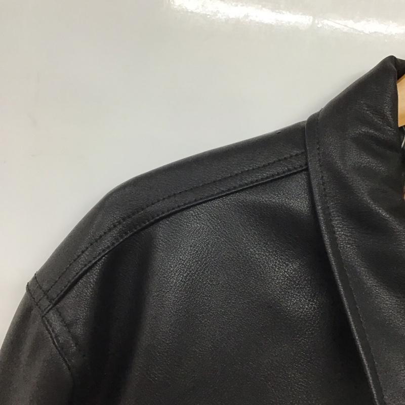 リーバイストラウスアンドコー Levi Strauss & co. ジャケット、上着 ジャケット、ブレザー レザージャケット フロントボタン アウター L 無地 黒 / ブラック /  メンズ USED 古着 中古 10142365