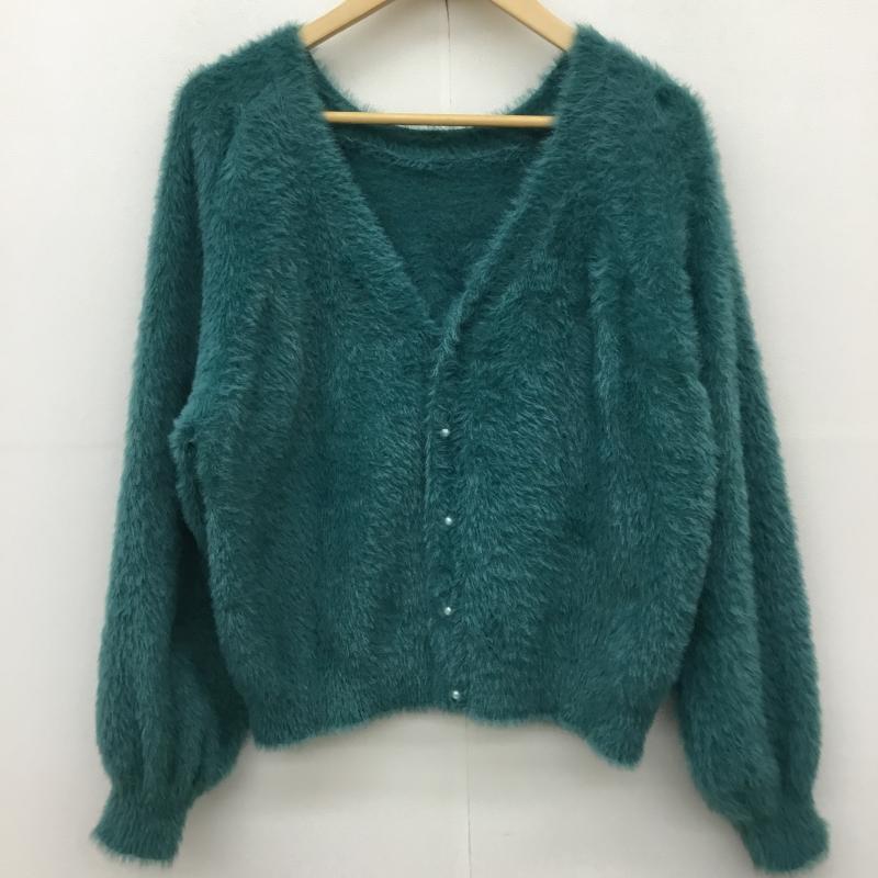 ロペピクニック ROPE  PICNIC カーディガン 長袖 GDK-5800-B 40 無地 緑 / グリーン /  レディース USED 古着 中古 10140942