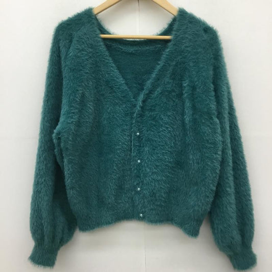 ロペピクニック ROPE  PICNIC カーディガン 長袖 GDK-5800-B 40 無地 緑 / グリーン /  レディース USED 古着 中古 10140942