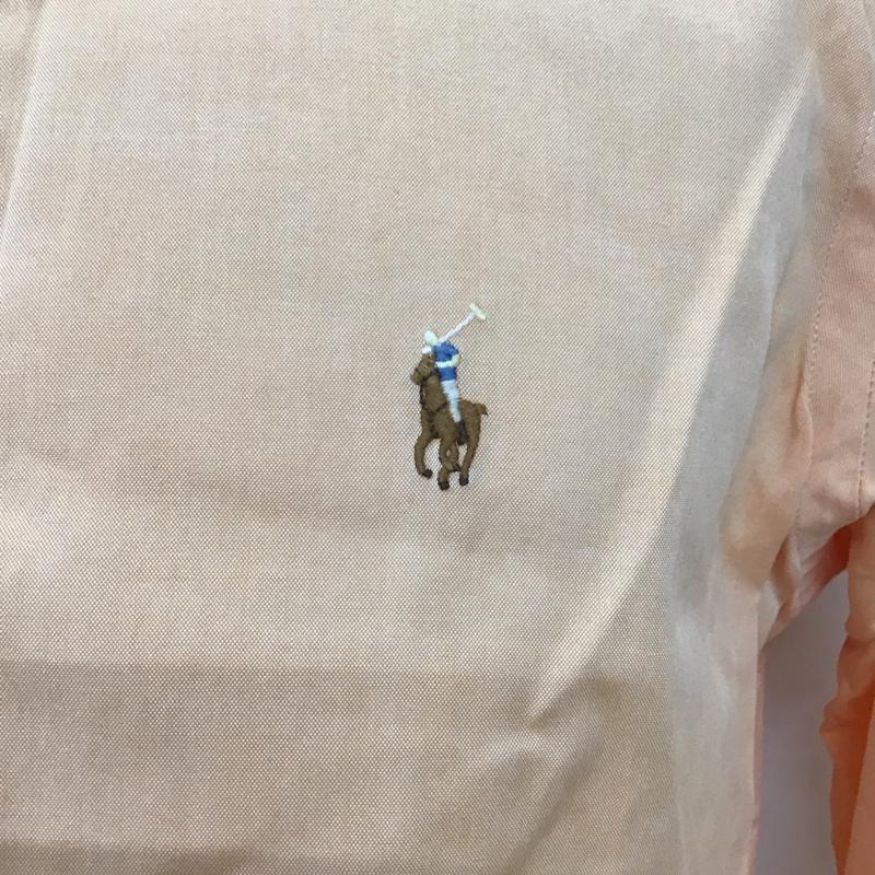 ラルフローレン RALPHLAUREN シャツ、ブラウス 長袖 ボタンダウン CLASSIC FIT ワンポイント 橙 / オレンジ /  メンズ USED 古着 中古 10114552