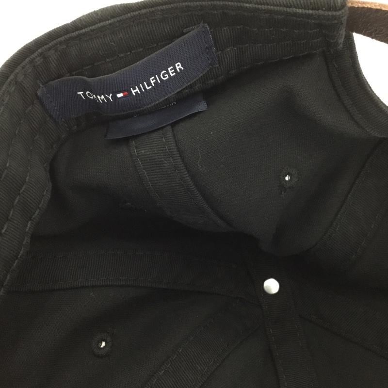 トミーヒルフィガー TOMMY HILFIGER 帽子 キャップ コットン ロゴ、文字 黒 / ブラック /  メンズ USED 古着 中古 10130215