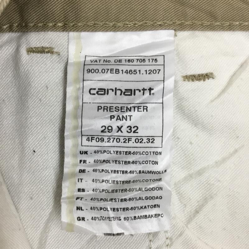 カーハート Carhartt パンツ チノパン チノパン カジュアルパンツ ワイドパンツ ストレートパンツ 29インチ 無地 ベージュ / ベージュ /  メンズ USED 古着 中古 10115782