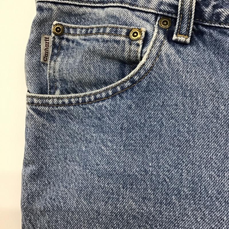 カーハート Carhartt パンツ デニム、ジーンズ デニムパンツ ストレートパンツ ワイドパンツ カジュアルパンツ 36 無地 インディゴ / インディゴ /  メンズ USED 古着 中古 10111473
