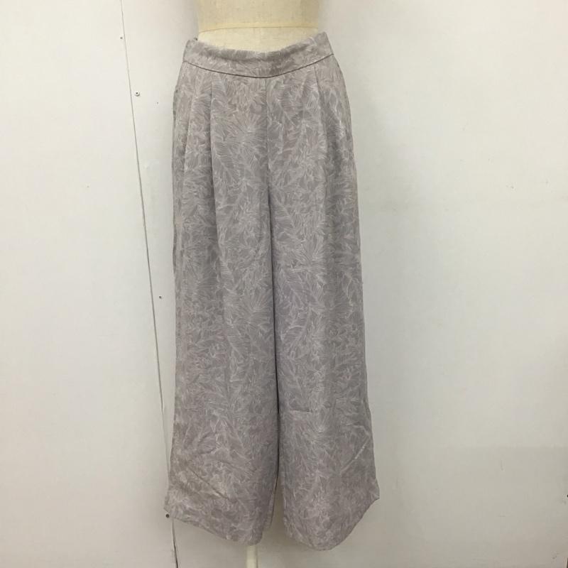 ロペピクニック ROPE  PICNIC ボトムス ボトムス GDS-10230-A ボタニカル麻調パンツ ワイドパンツ 38 総柄 紫 / パープル /  レディース USED 古着 中古 10109066